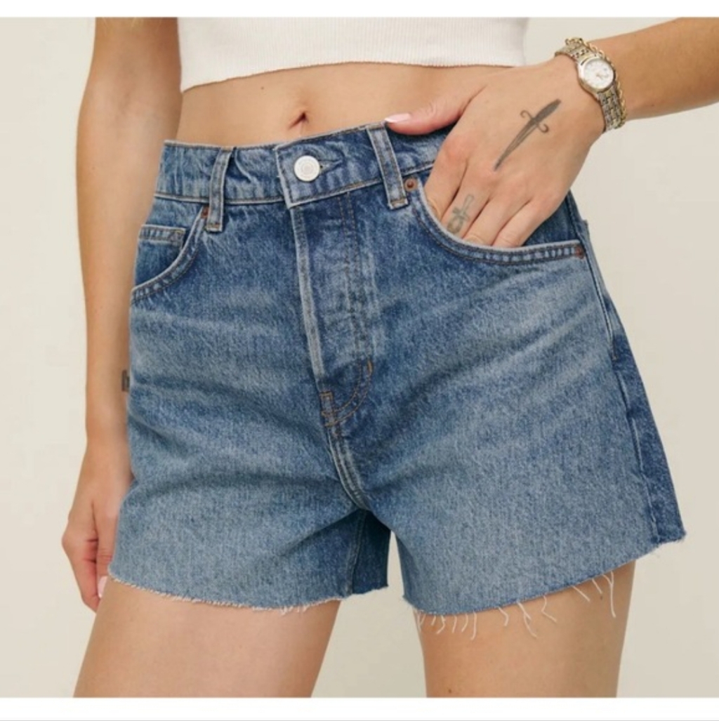 Reformation Charlene High Rise Jean Shorts Womens 31
